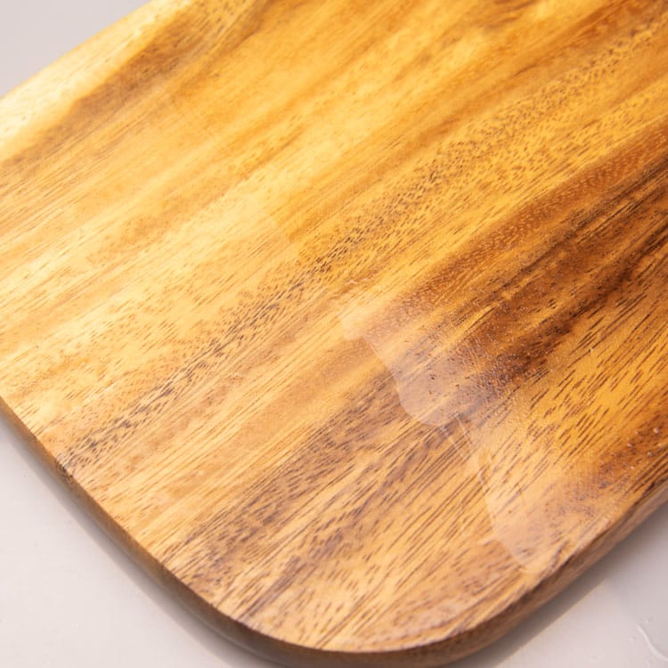 Cutting board grain after mineral oil conditioning