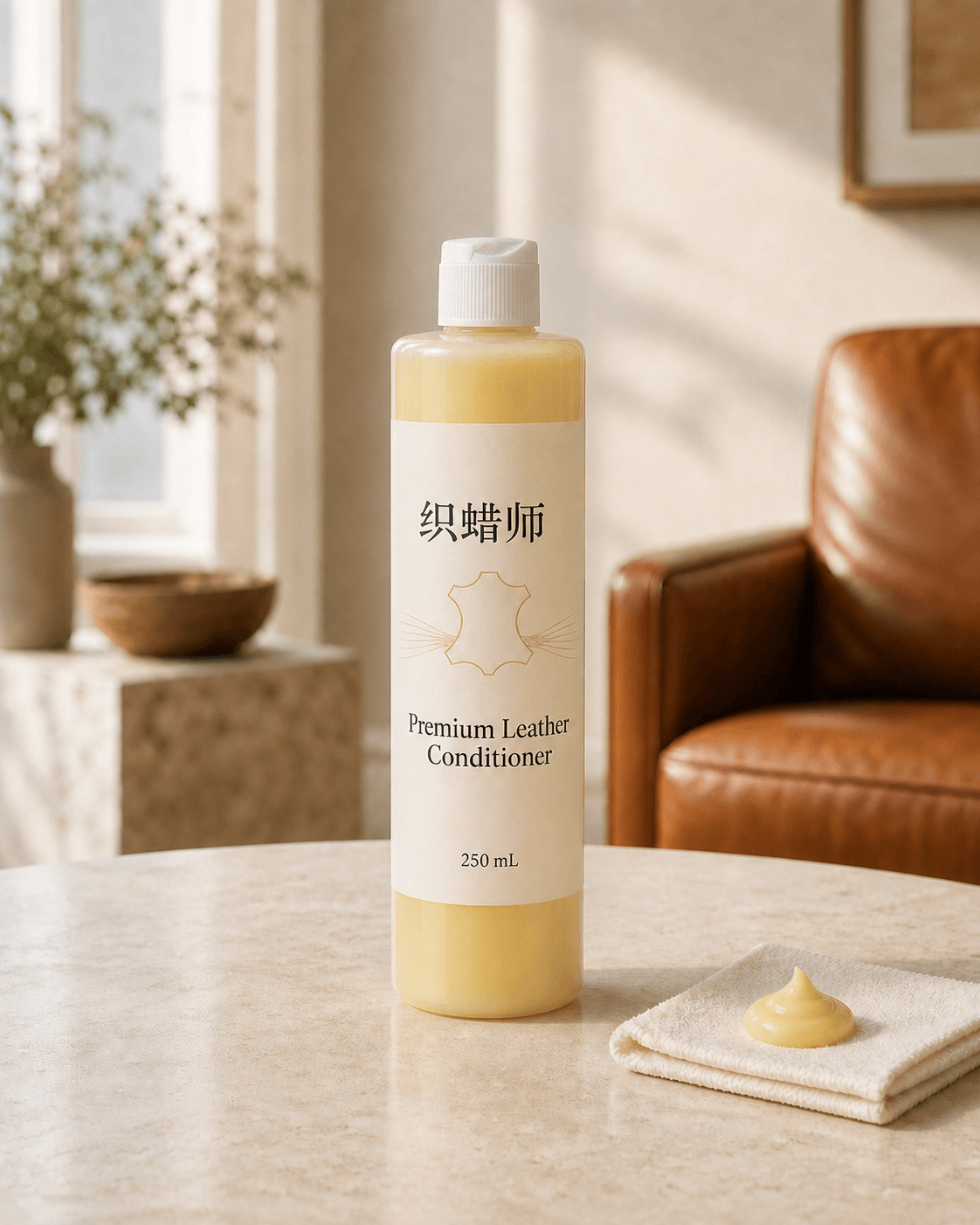 Private label leather conditioner
