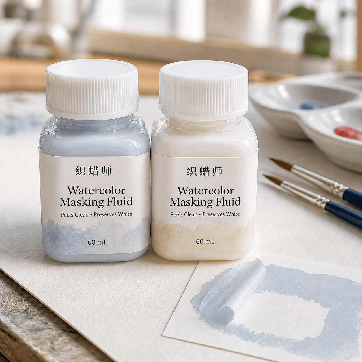 Private label watercolor masking fluid bottle for art supply brands